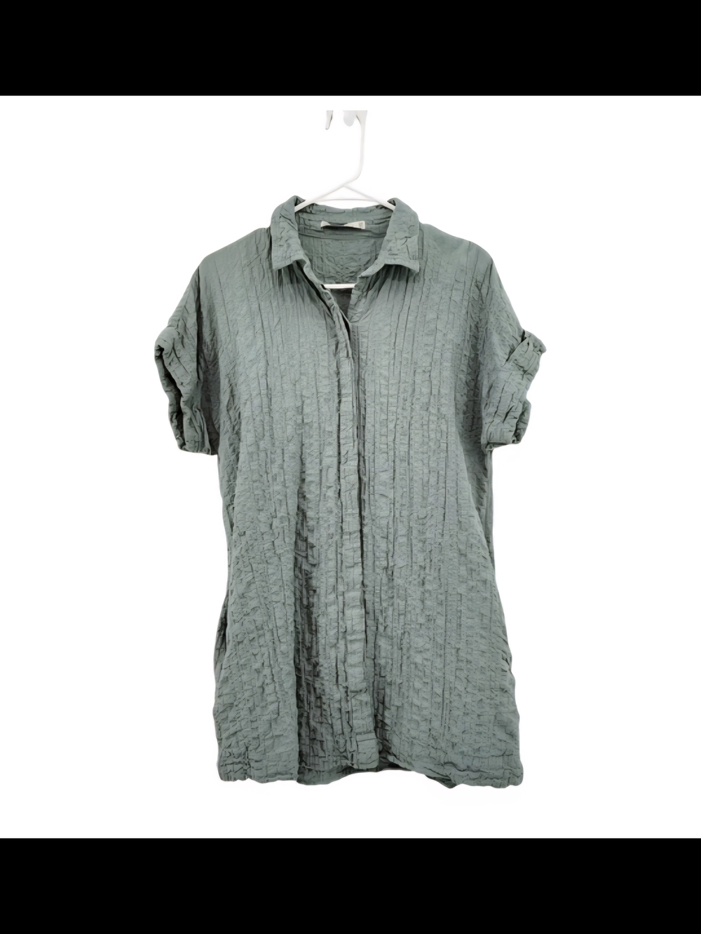 Abercrombie & Fitch Crinkled Tunic in Sage